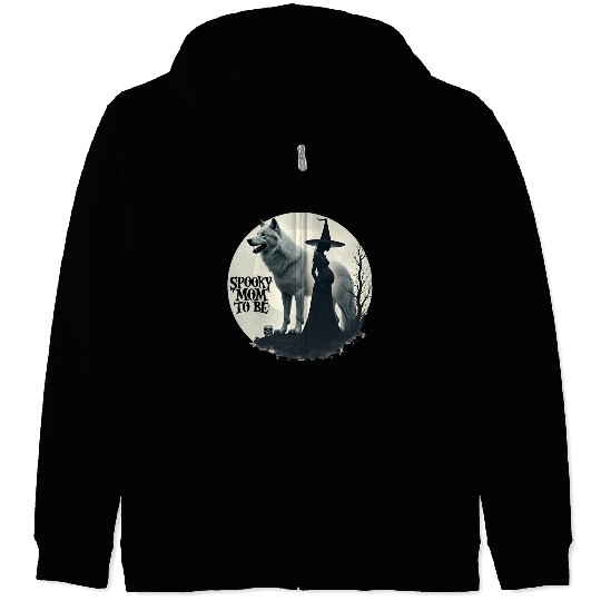 Spooky Mom To Be Baby Announcement Zip Hoodies