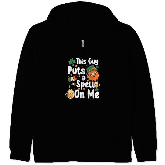 Irish Pub Shamrock Gold Belfast Zip Hoodies