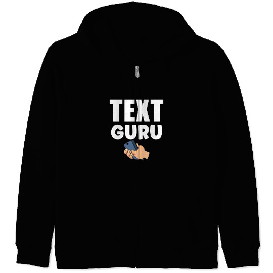 Text Guru Text Gift V3, Typography Art, Zip Hoodies