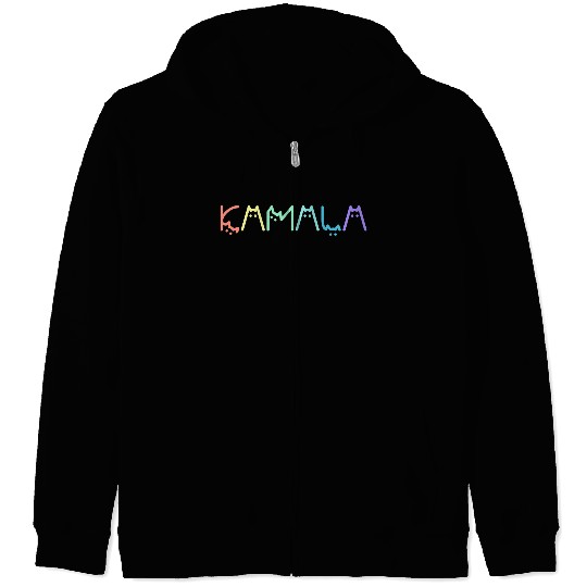 Kamala Harris Cat Rainbow Funny Election 2024 Zip Hoodies