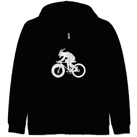devil on bicycle Zip Hoodies