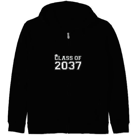 Class Of 2037 Pre K Grow With Me Graduation Zip Hoodies