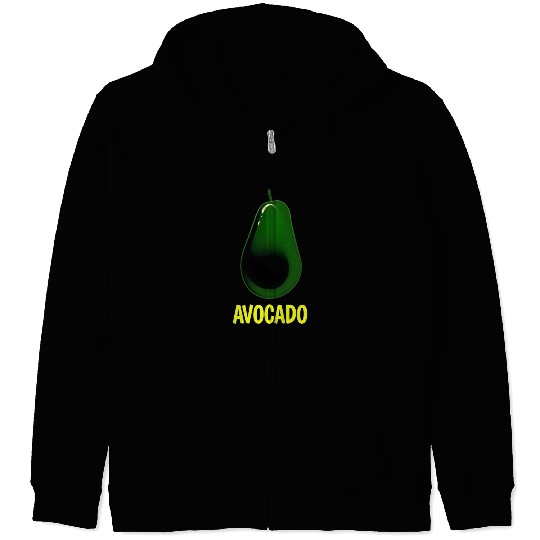 Avocado food art vegan design 10 Zip Hoodies
