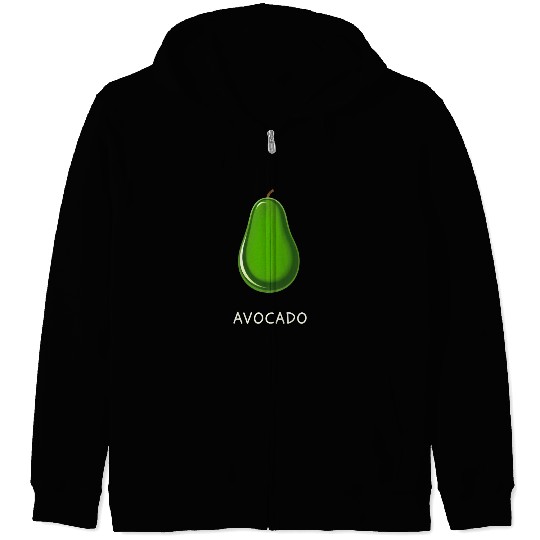 Avocado food art vegan design 11 Zip Hoodies