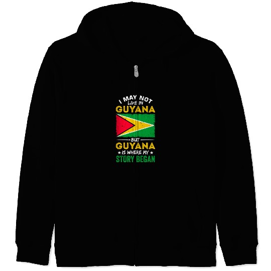 Guyana Pride Guyanese Roots Georgetown Love Zip Hoodies