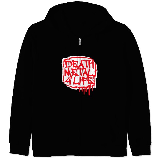 Heavy death metal 4 life hard rock music graffiti Zip Hoodies