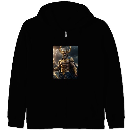 Zeus Jupiter Roman Greek God Zip Hoodies