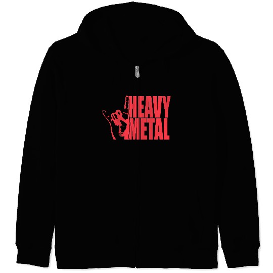 Heavy Metal Fun Hard Rock Music Horns Hand Gesture Zip Hoodies