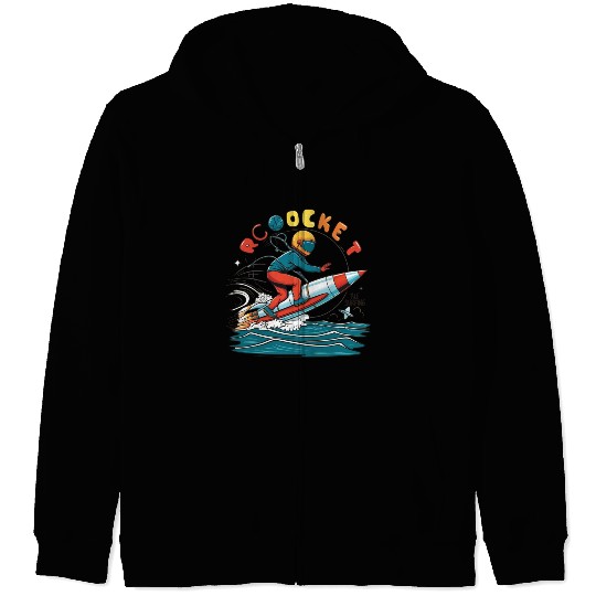 Zip Hoodies/ Zip Hoodies "Rocket Surfing" logo design