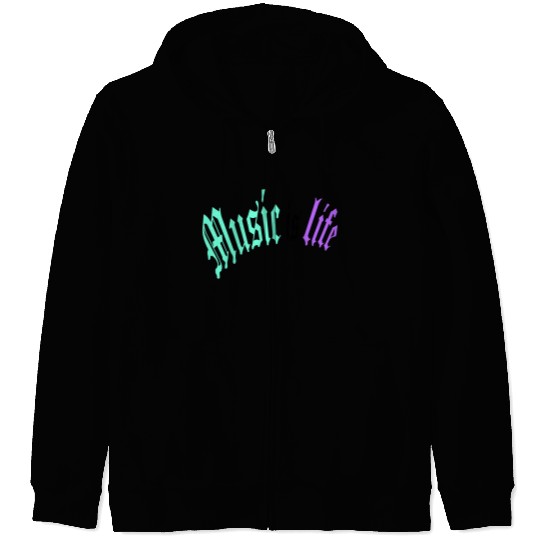 Music Is My Life Party Club Concert Sound Love Zip Hoodies