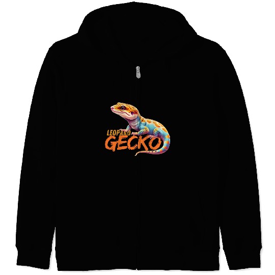 yellow leopard gecko Zip Hoodies