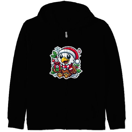 Eagle's Christmas Flight Zip Hoodies