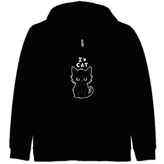 I love cat Zip Hoodies