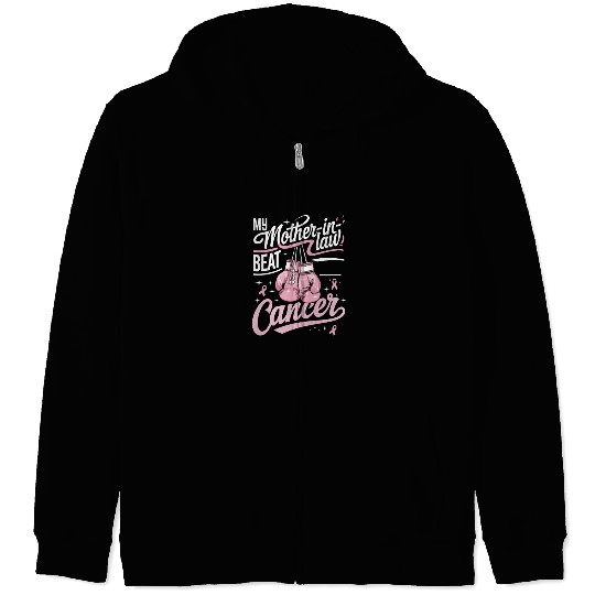 My Mother-In-Law Beat Cancer Breast Cancer Zip Hoodies