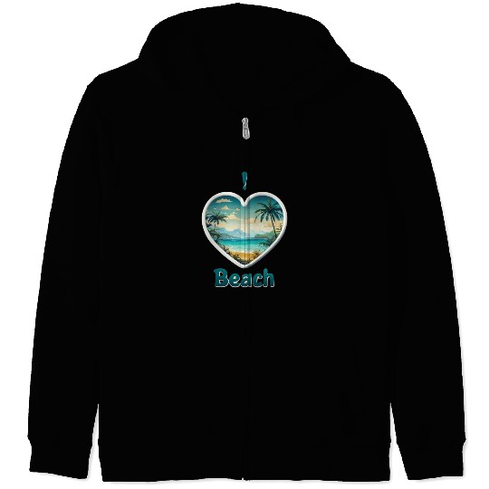 Tropical Serenity Zip Hoodies