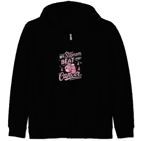 My Stepmom Beat Cancer Breast Cancer Awareness Zip Hoodies