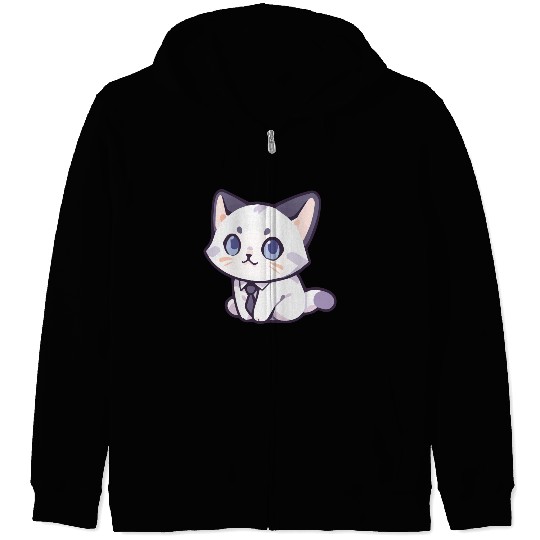 Meow Series: Cute Office Meow Zip Hoodies