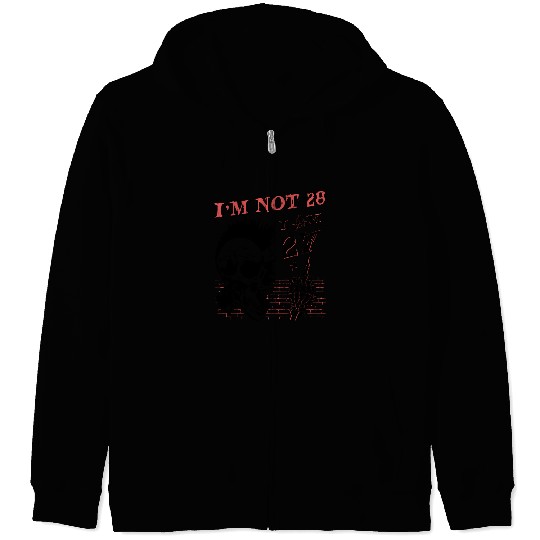 I Am 27 Plus Middle Finger - 28th Birthday Zip Hoodies
