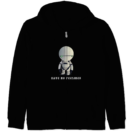 Purple Modern AI Robot Zip Hoodies 2