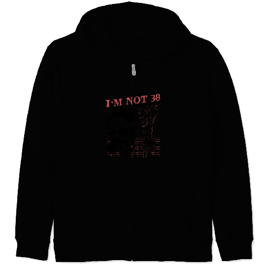 I Am 37 Plus Middle Finger - 38th Birthday Zip Hoodies