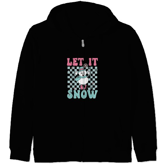Let It Snow Funny Holiday Christmas Zip Hoodies
