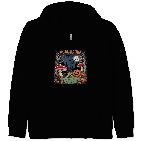 Halloween goblincore enchanted forest goblin Zip Hoodies
