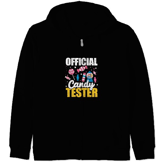 Kids Women Official Candy Tester For Candy Lover Zip Hoodies
