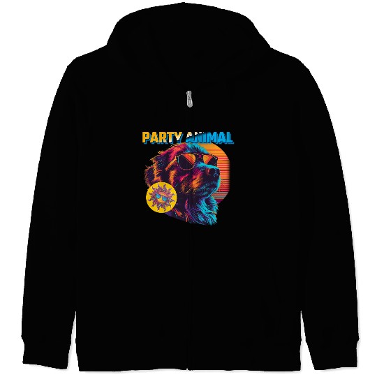 Party Animal Vintage Zip Hoodies