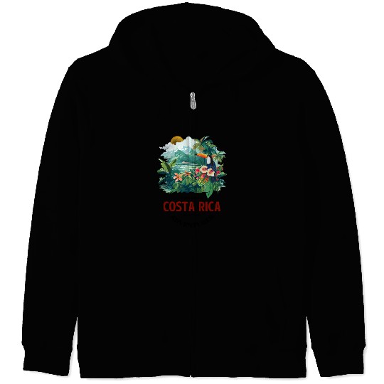 Costa Rica Nature & Macaw Adventure Zip Hoodies