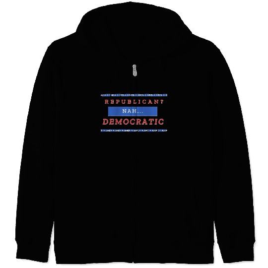 US election: Vote for Democratic Edition Zip Hoodies