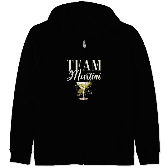 Team Martini Cocktail Bartender Zip Hoodies