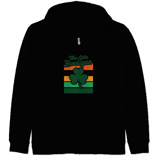 St Patricks Day Wee Little Hooligan Funny Zip Hoodies