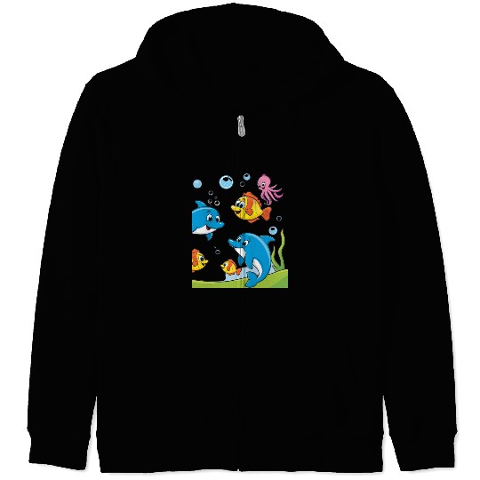 Dolphins and Friends Zip Hoodies