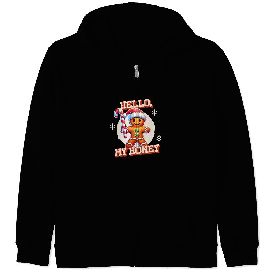 Gingerbread Man - Hello, My Honey! Zip Hoodies