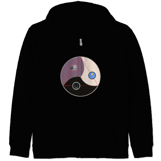 Three worlds Circle Zip Hoodies