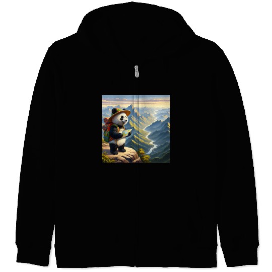 Panda Adventure Zip Hoodies