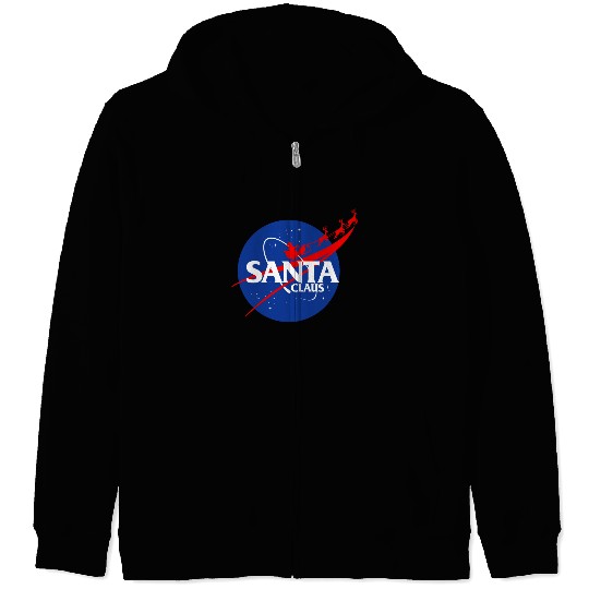Santa claus funny parody nasa Zip Hoodies