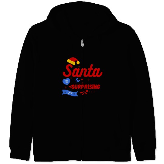 Santa Claus Zip Hoodies