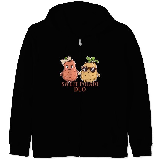 Sweet Potato Duo Zip Hoodies