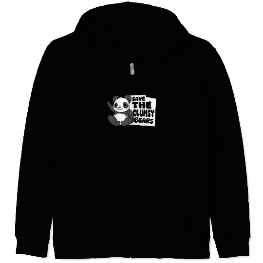 Save The Clumsy Bears Panda Bear Friend Lover Zip Hoodies