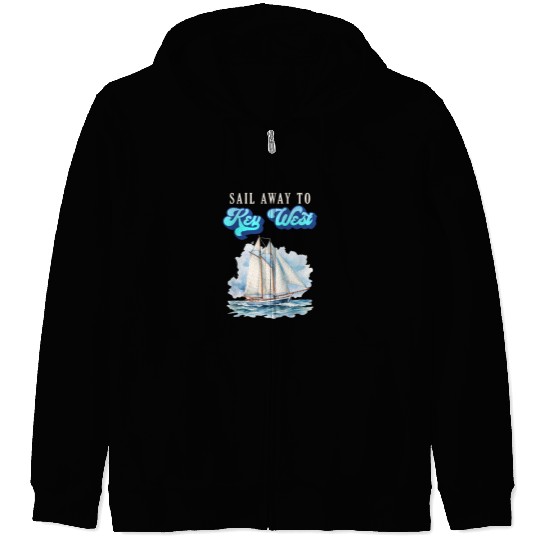 SAIL AWAY TO KEY-WEST Florida Keys Sunshine-State Zip Hoodies