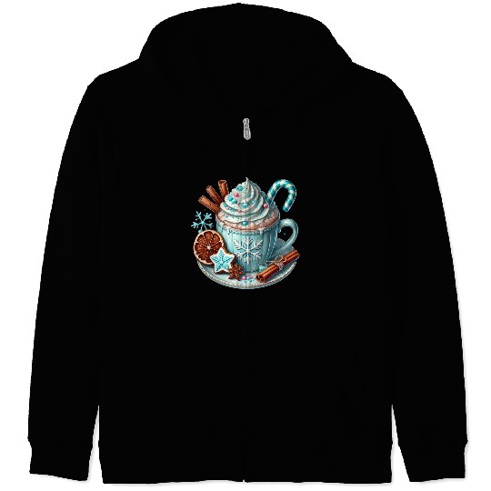 Christmas ice cream, Coquette Chistmas Zip Hoodies