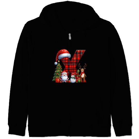 Merry Christmas, Christmas Retro Zip Hoodies