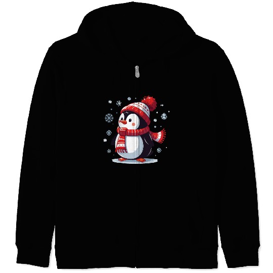 Penguin winter style Zip Hoodies