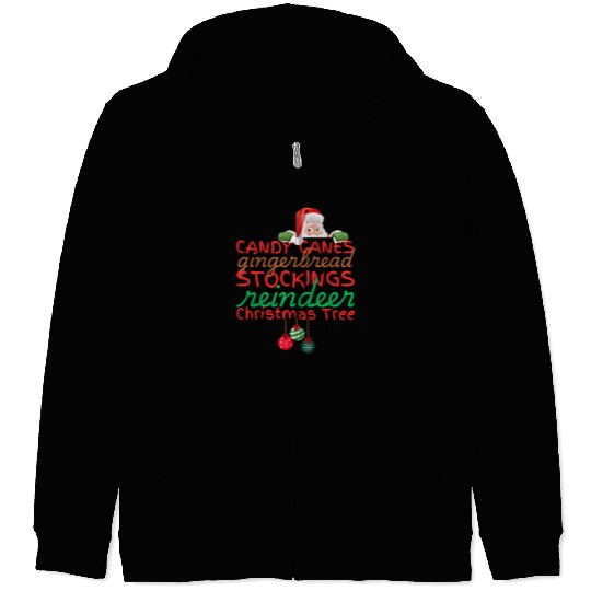 CANDY CANES Zip Hoodies