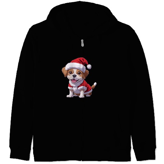Santa Paws: The Cutest Christmas Puppy Zip Hoodies