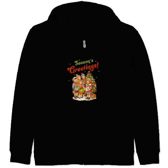 Seasons Greetings Zip Hoodies