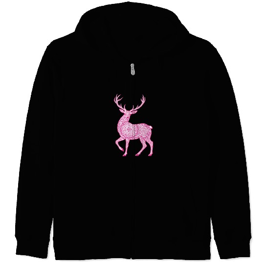 Mandala Hirsch Deer Mystical Madalas Zip Hoodies