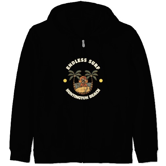 Huntington Beach Endless Surf Zip Hoodies