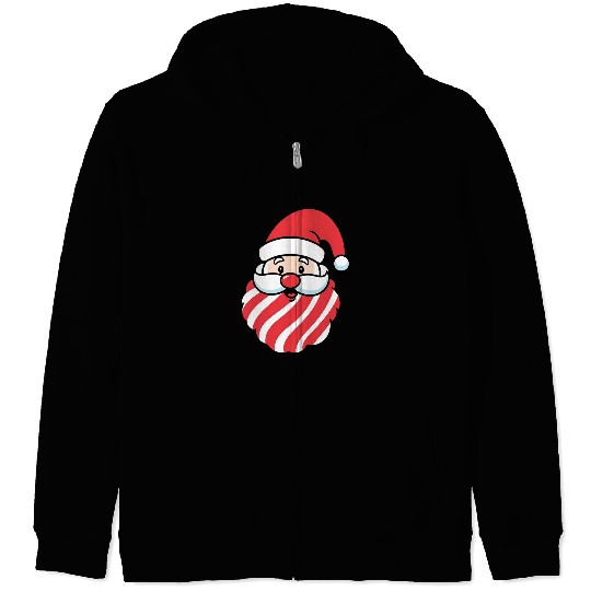 CandyClaus Candy Cane Santa Claus Christmas Zip Hoodies